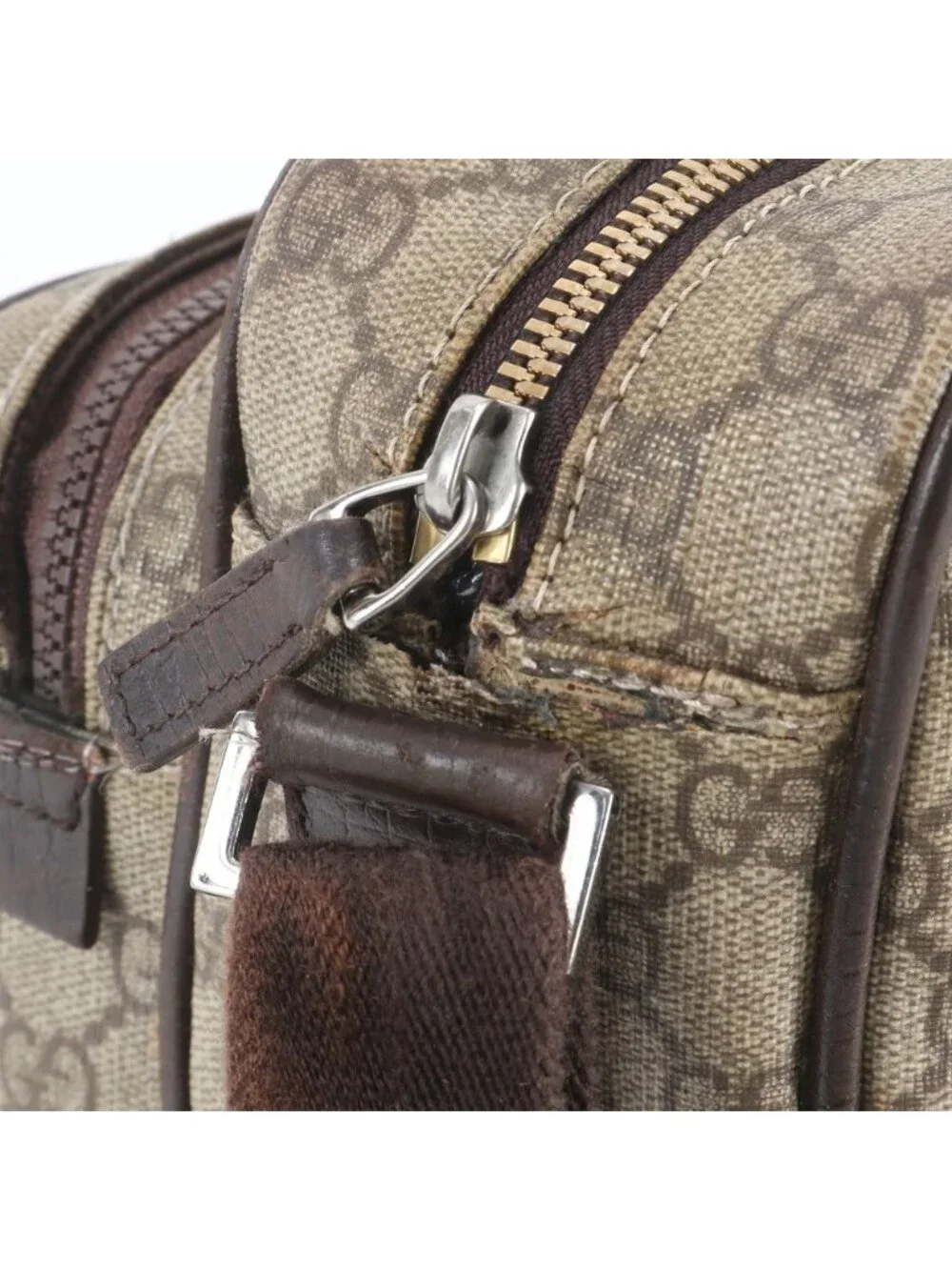 Gucci GG Supreme Leather Shoulder Bag Crossbody Messenger Business